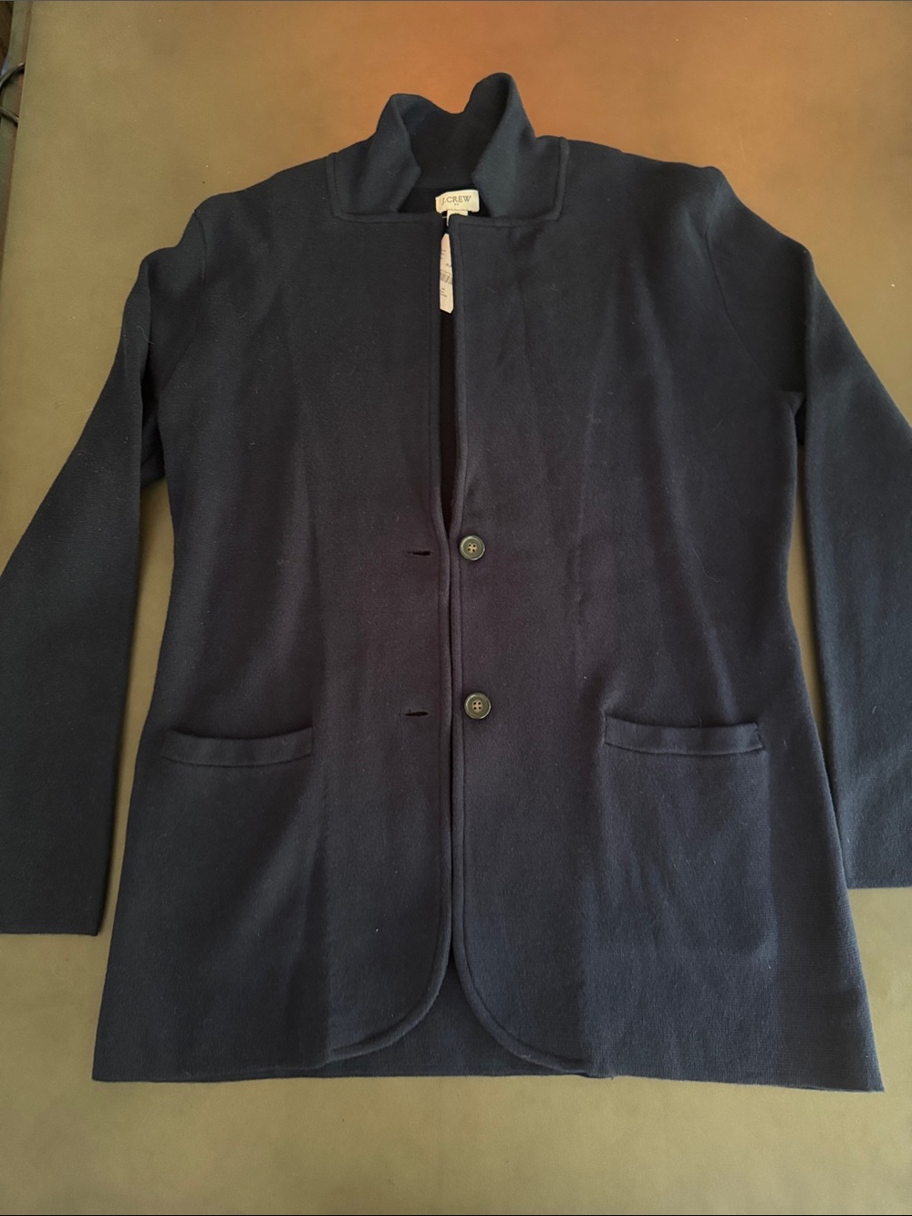 J. Crew Navy Two-Button Blazer Coat